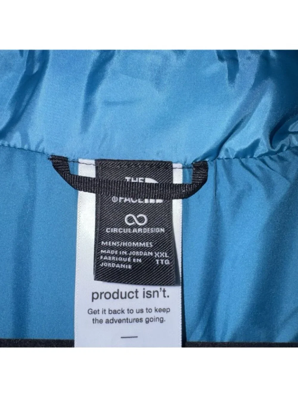 The North Face ThermoBall Jacket Digital Steel Blue Mens Size 2XL NEW